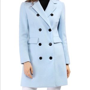 Notched Lapel Double Breasted 3/4 Trench Coat